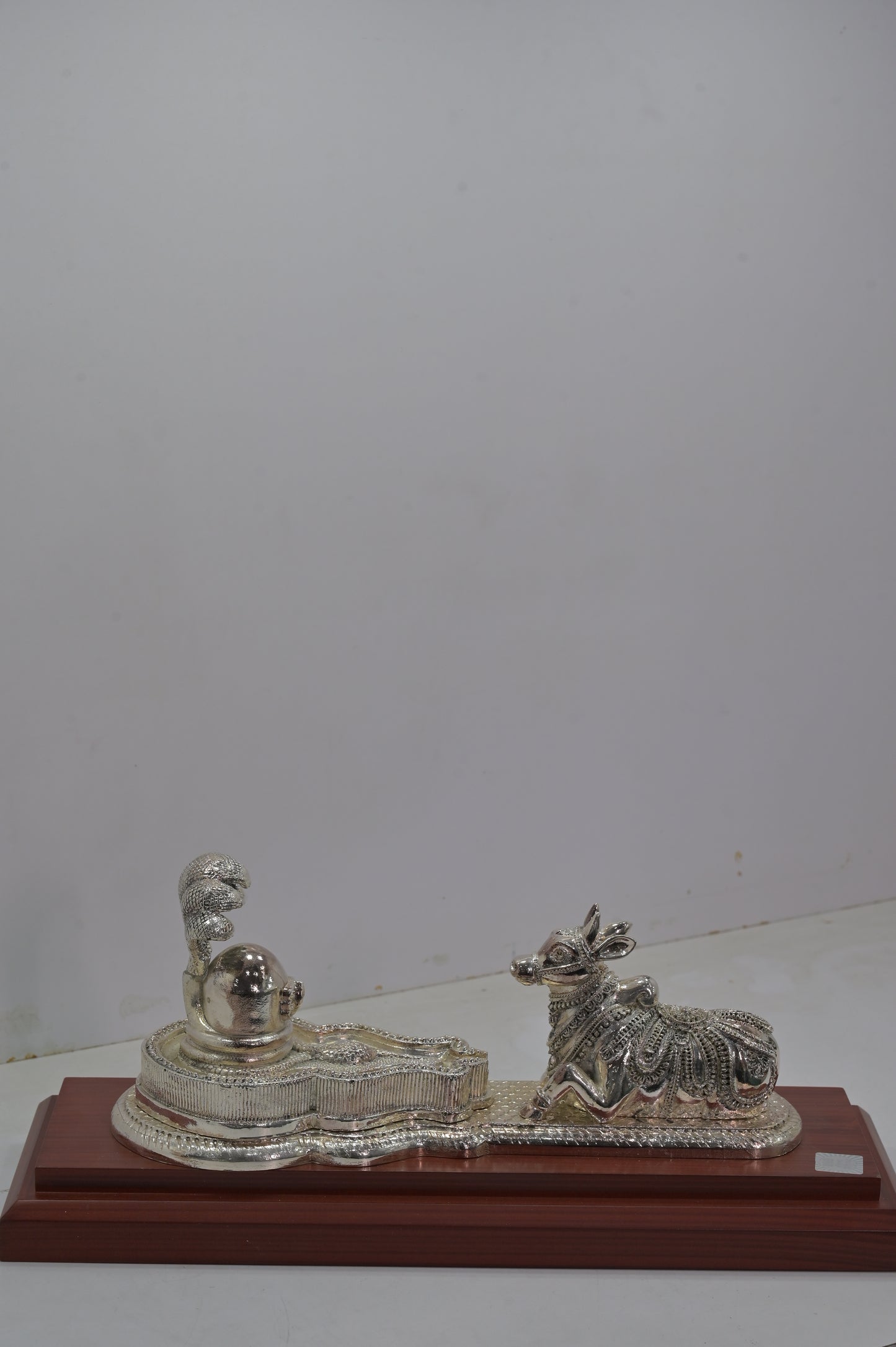 Silver Shiv Nandi Idol