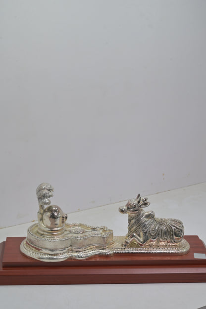Silver Shiv Nandi Idol
