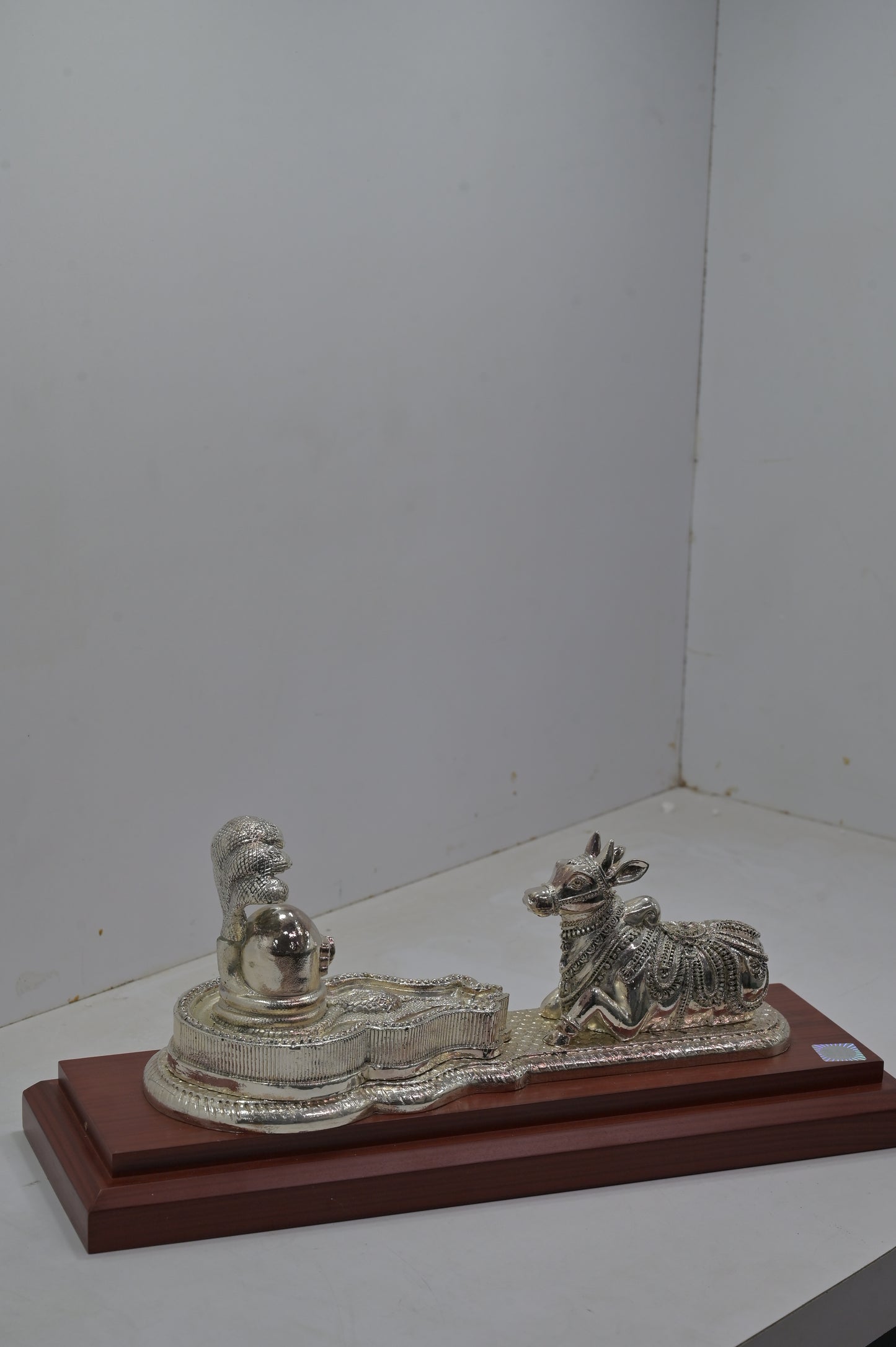 Silver Shiv Nandi Idol