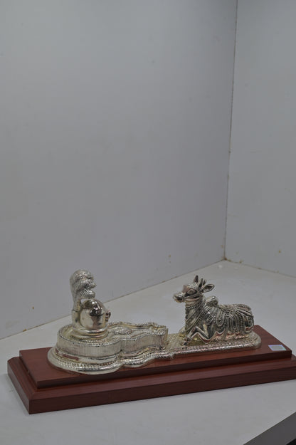 Silver Shiv Nandi Idol