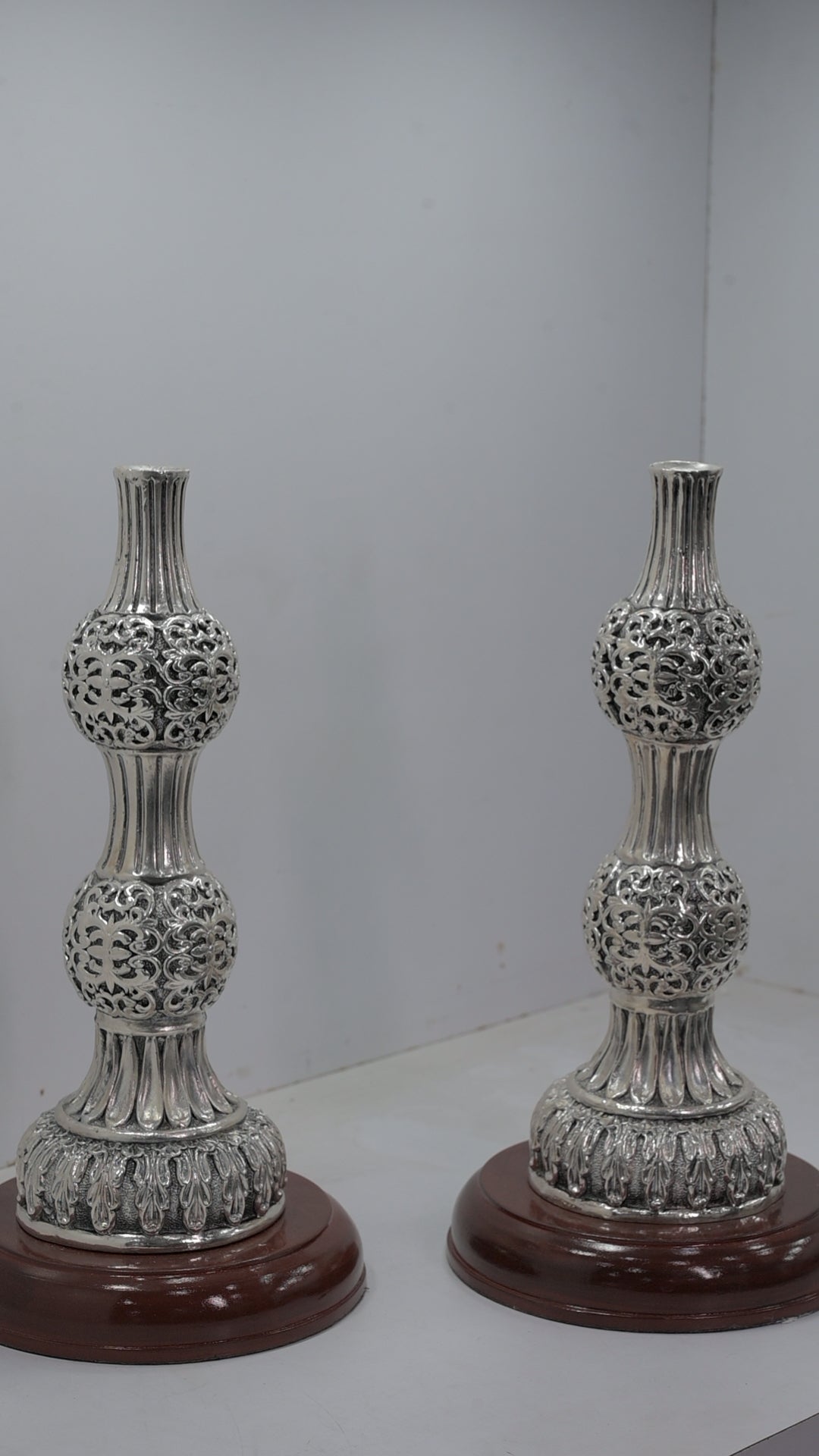 Handcrafted Silver Flower Vase