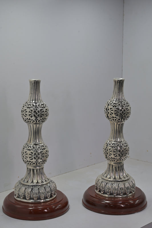 Handcrafted Silver Flower Vase