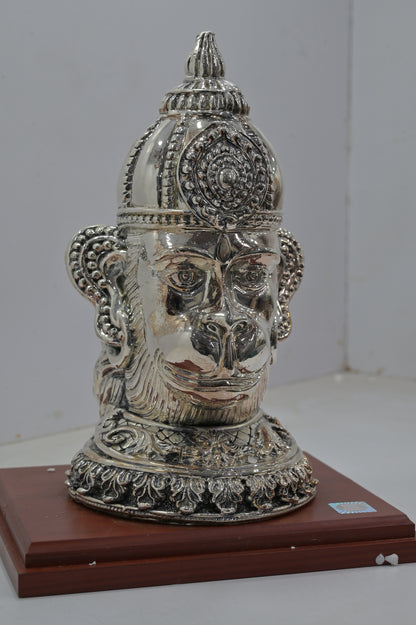 Lord Hanuman Ji Silver Face Idol