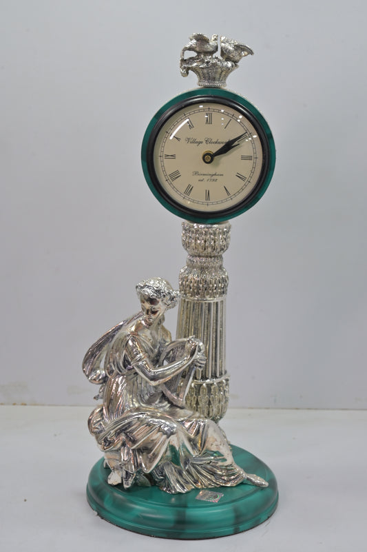 Elegant Harmony Silver Decor Clock