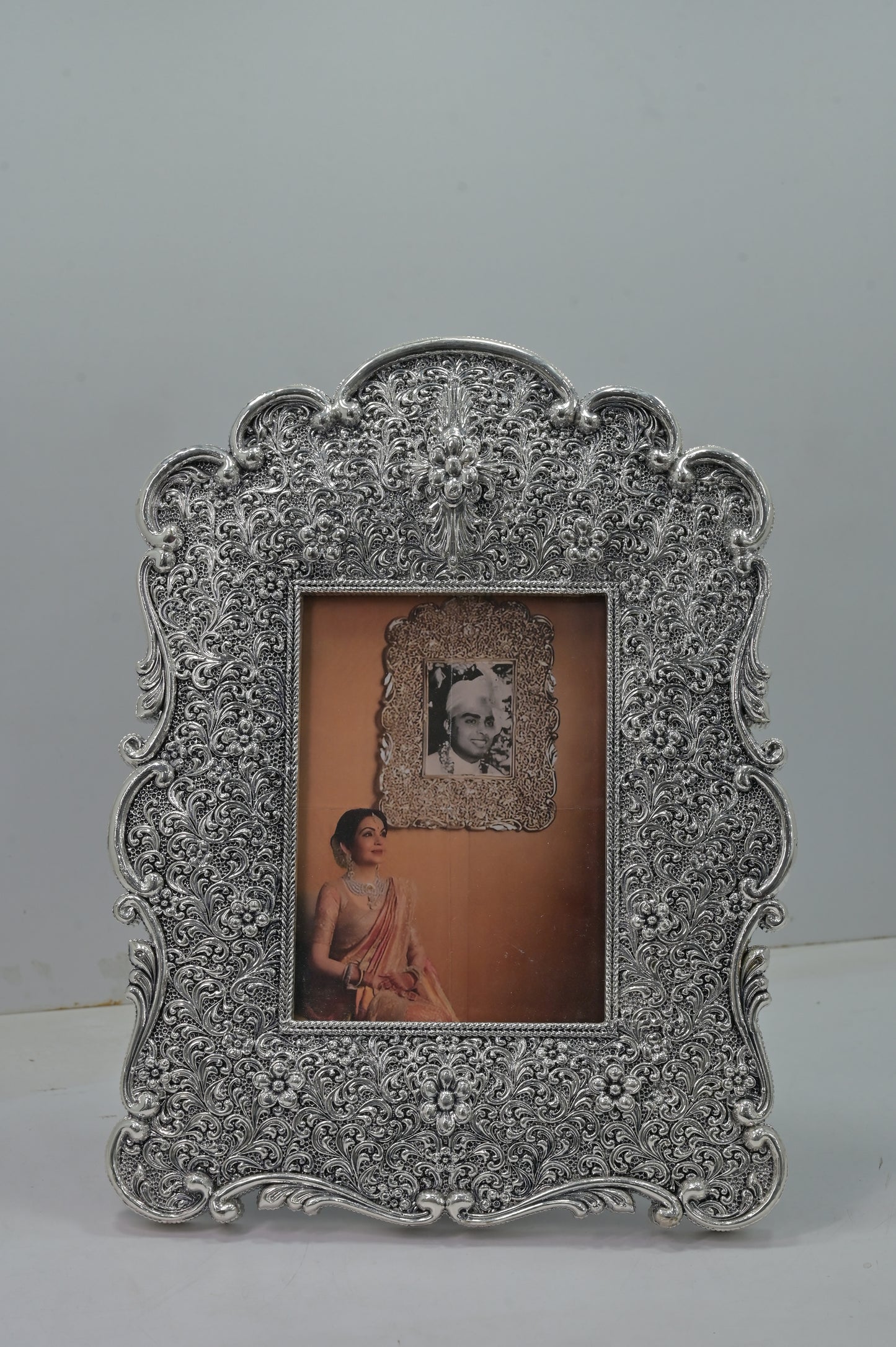 Luxury Carved Silver Picture Frame
