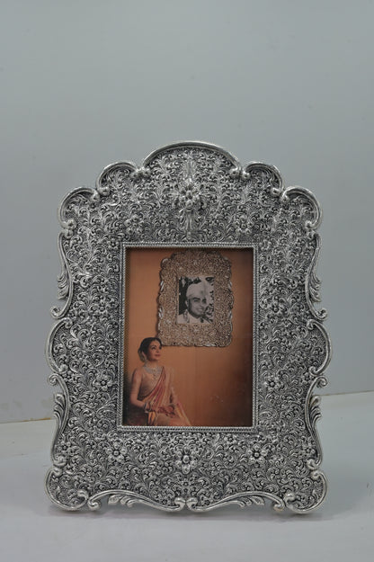 Luxury Carved Silver Picture Frame