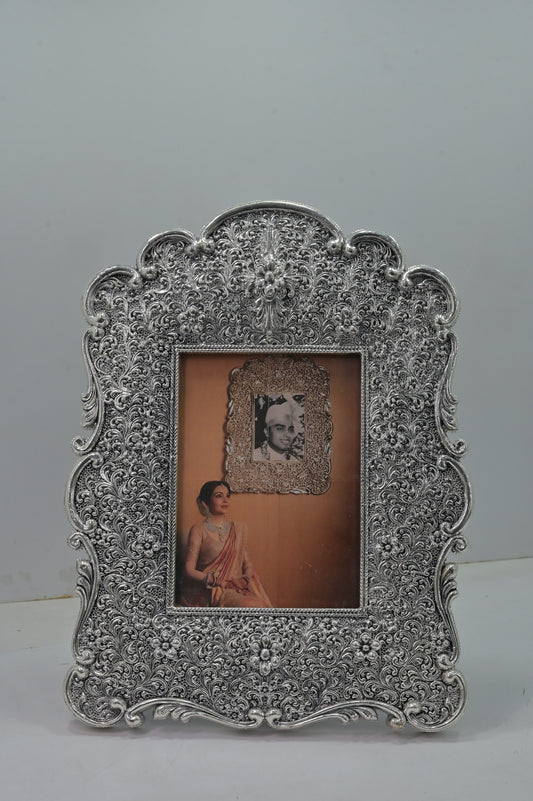 Luxury Carved Silver Picture Frame