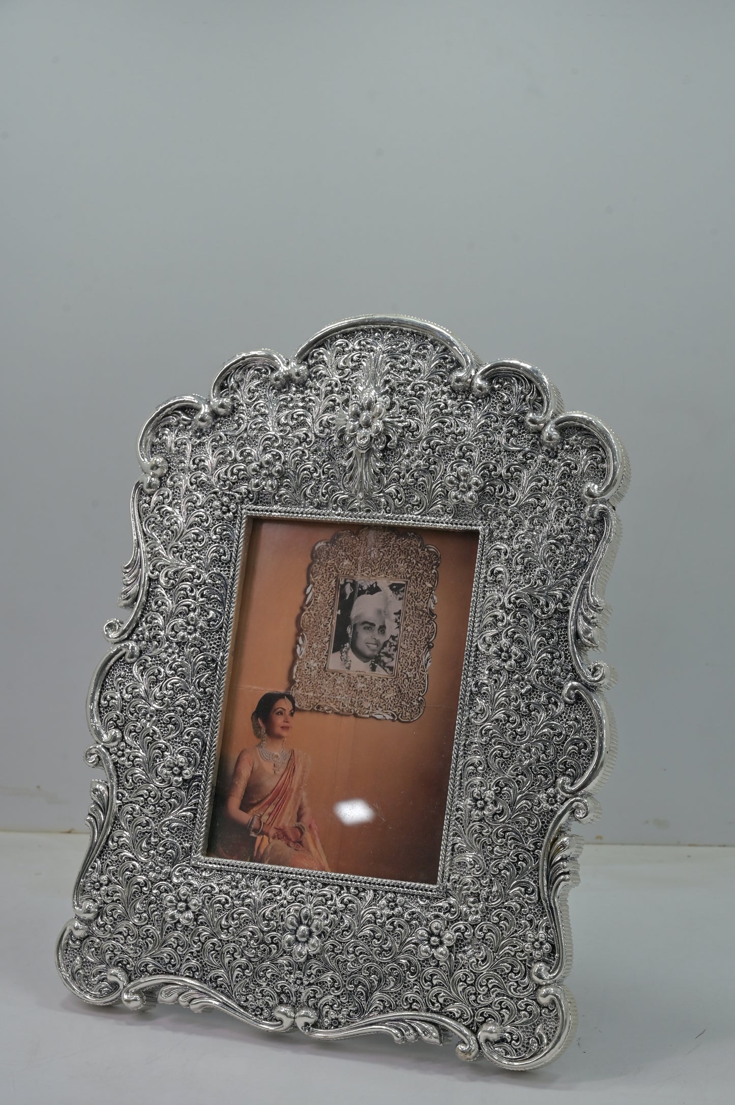 Luxury Carved Silver Picture Frame