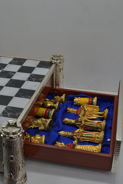 Royal Kingdom Silver Chess Set