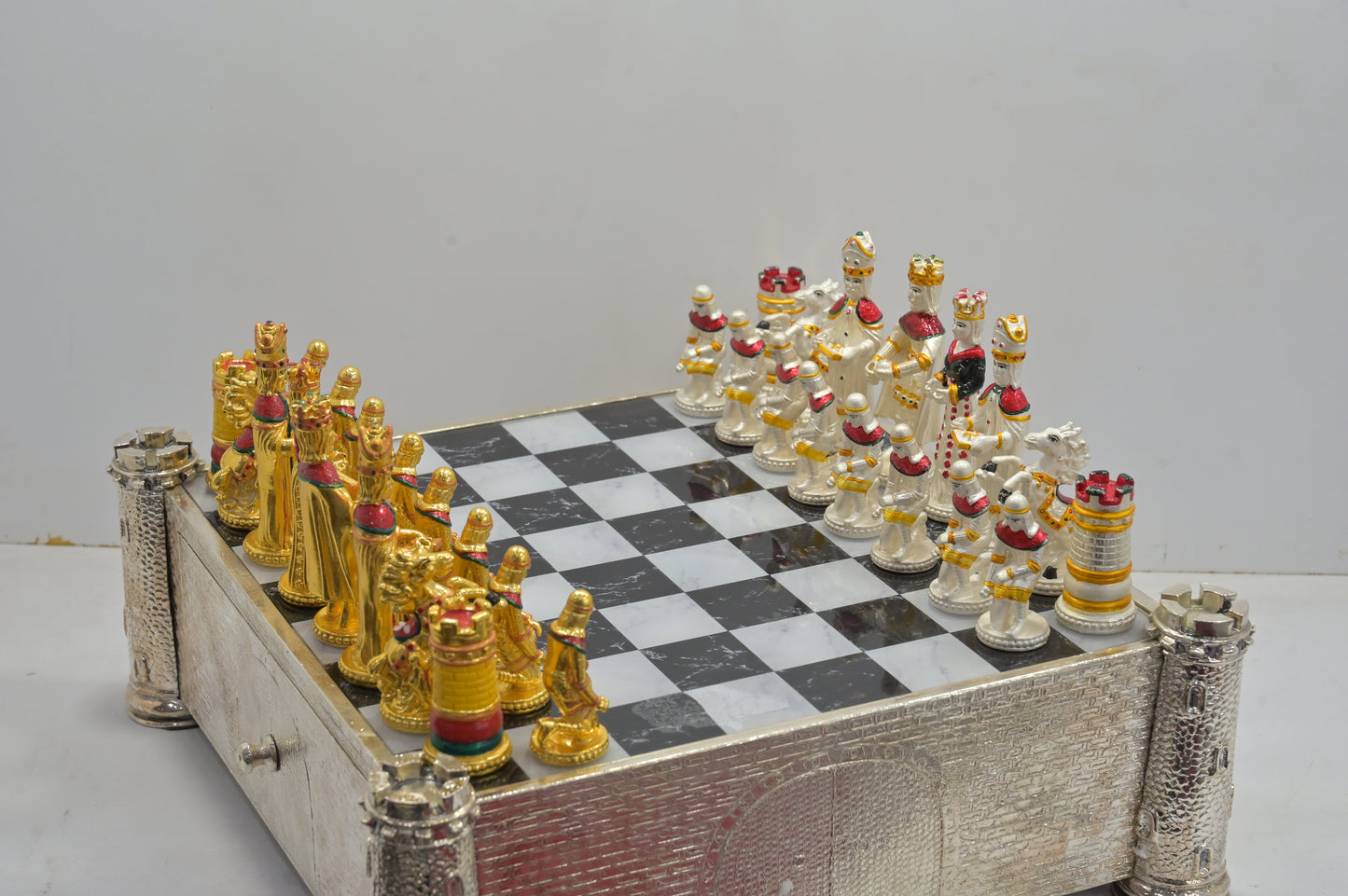 Royal Kingdom Silver Chess Set