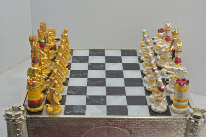 Royal Kingdom Silver Chess Set