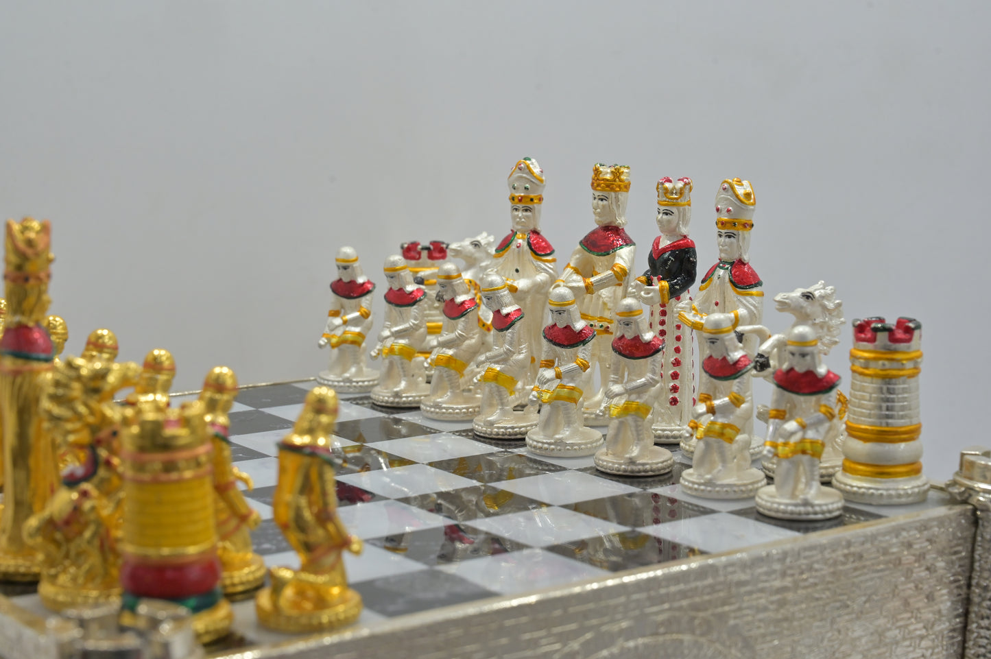 Royal Kingdom Silver Chess Set