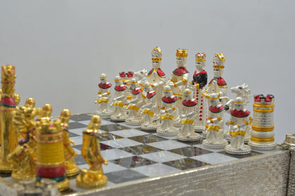 Royal Kingdom Silver Chess Set