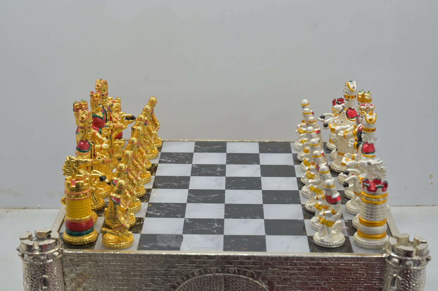 Royal Kingdom Silver Chess Set
