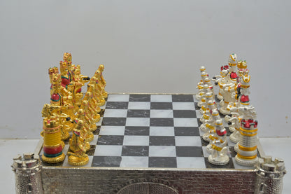 Royal Kingdom Silver Chess Set