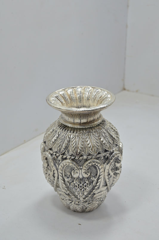 Heritage Carved Silver Vase