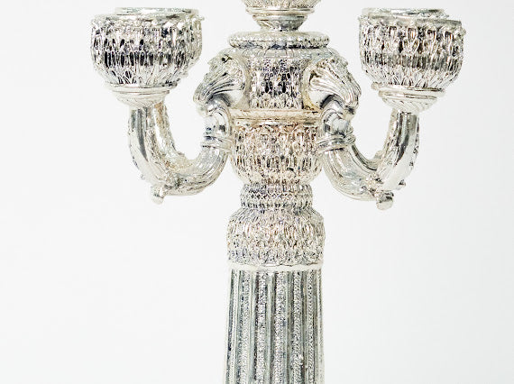 Classic Heritage Silver Candle Holder